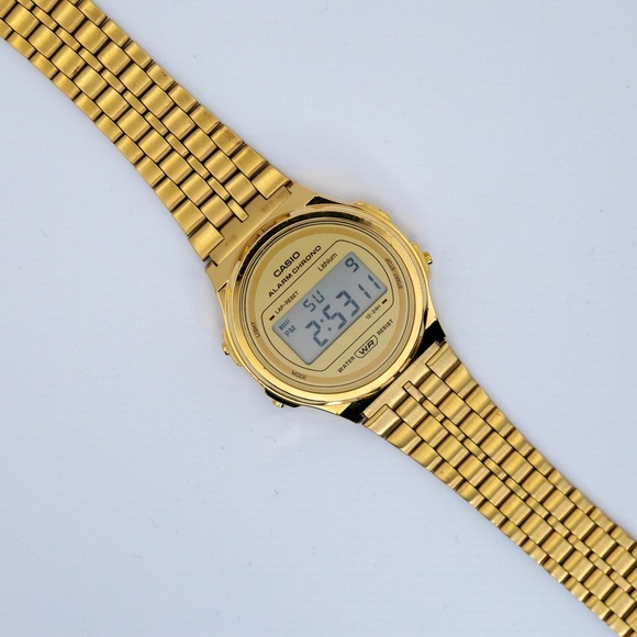 CASIO A171WEG-9ADF Golden Stainless Steel 38mm Chrono Alarm - Picture 4 of 6